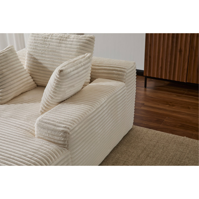 Méridienne surdimensionnée surdimensionnée Cozy Cloud Couch, Blanc