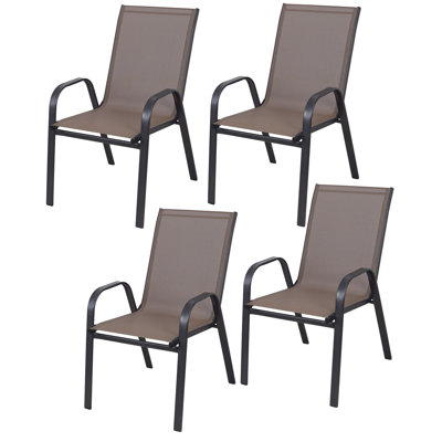 Metal Outdoor Stacking Dining Armchair