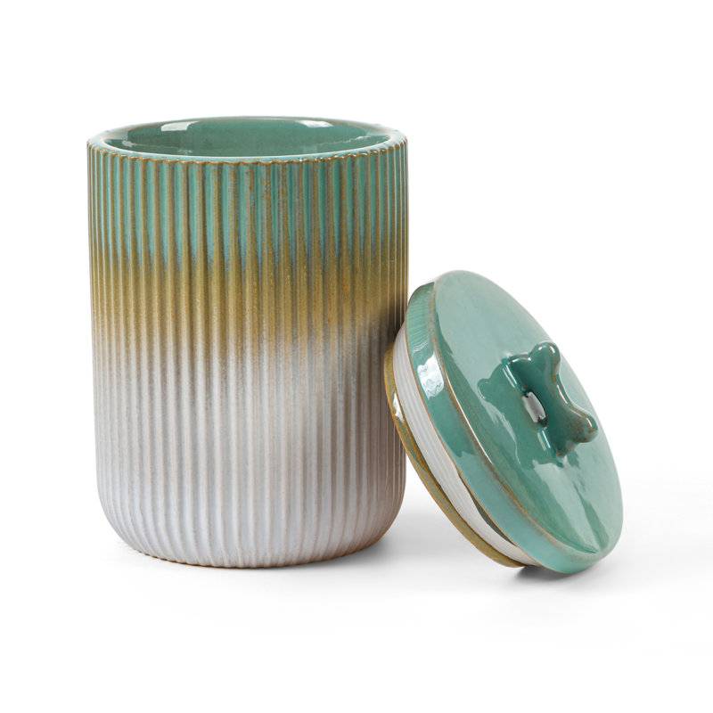 Pot à friandises en céramique Skandi, Vert