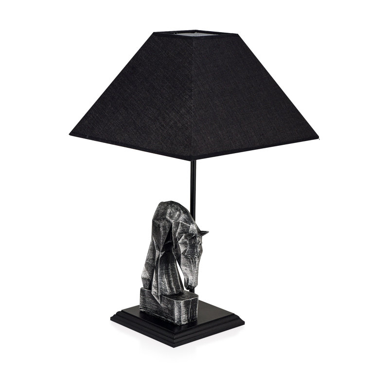 Elegant Black Table Lamp, Metal Body, 11.8 in Diameter x 18.5 in Height | Fabric Cap, E27 Socket, Max 40W | Modern Design for Home & Office | Stylish Lighting Solution for Any Room Decor