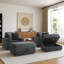 Upholstered Armchair with Footstool-1673948803