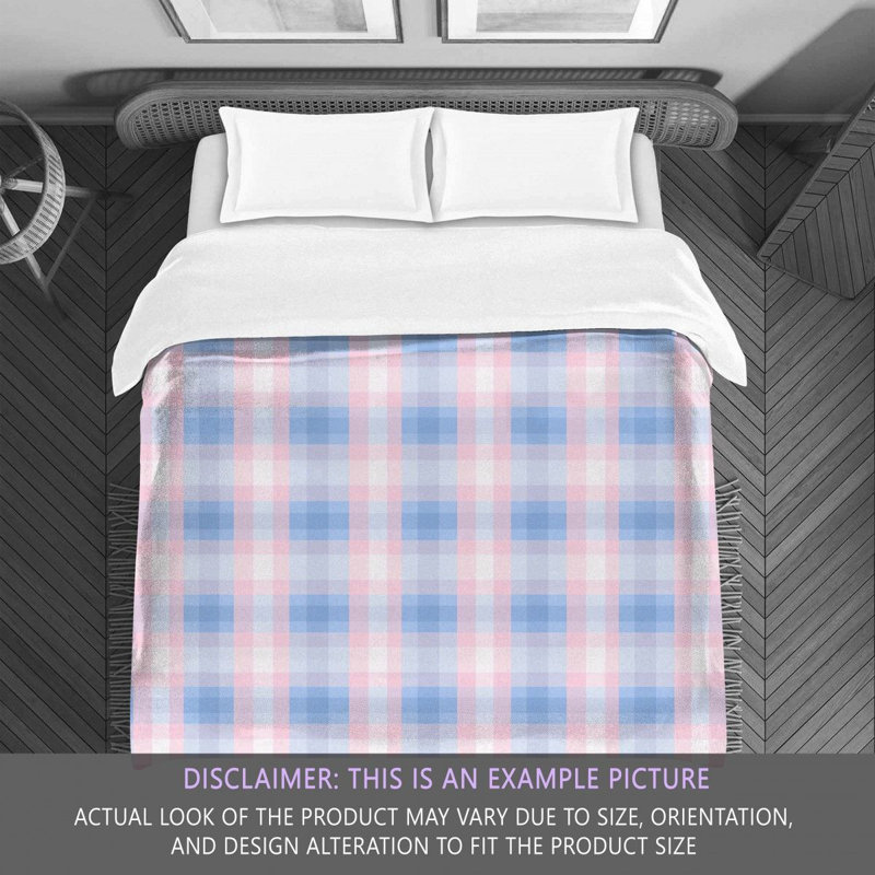 Gingham Comforter, King Comforter, Blue/Pink