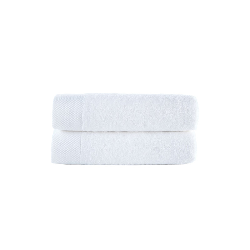 Turkish Cotton Plush Bath Towel, White