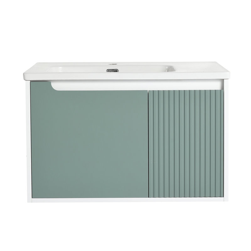 Meuble-lavabo mural 36 po avec lavabo en céramique