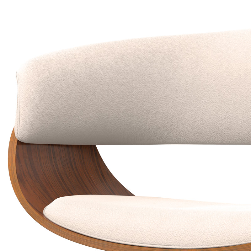 Sheldon - Tabouret de bar pivotant réglable - Blanc