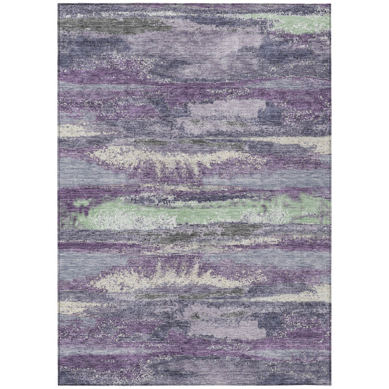 Aleighna Area Rug with Non-Slip Backing, Rectangle 8' x 10'