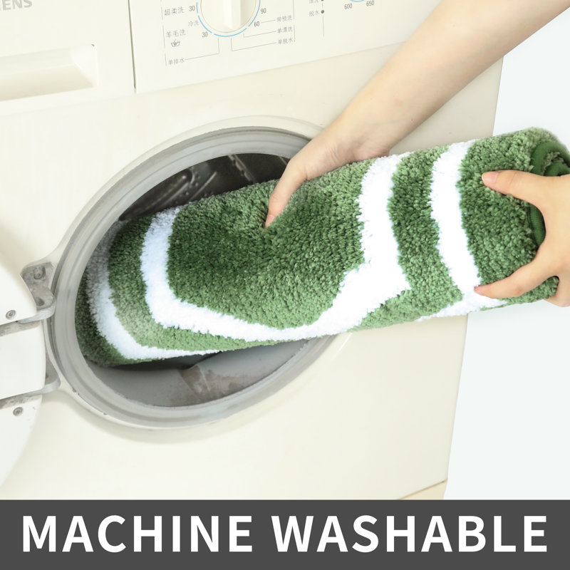 Non-Slip Bath Rug, Green, 43.2cm W x 68.6cm L