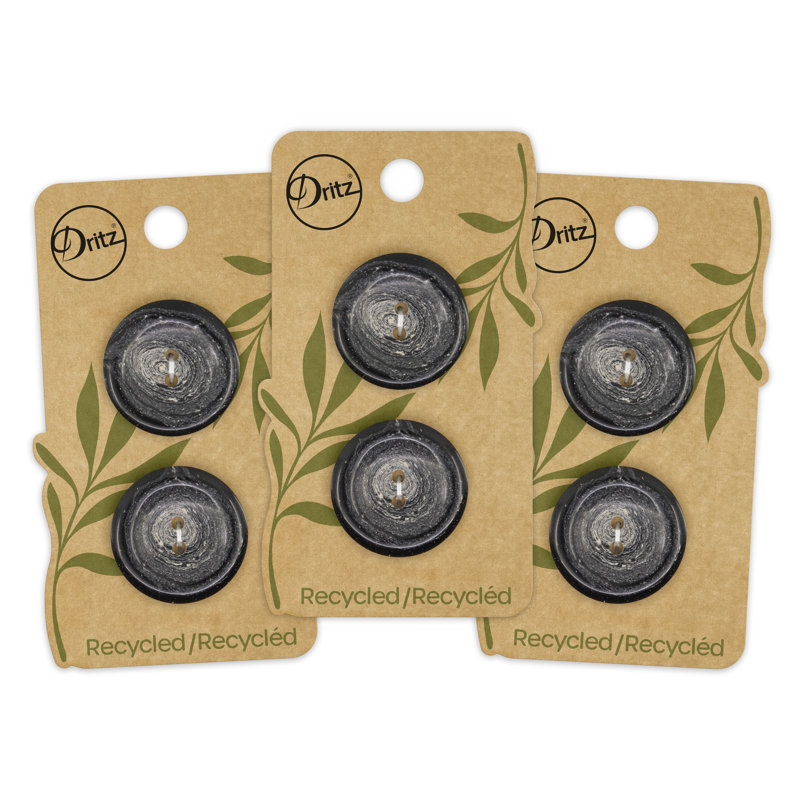 Bouton rond en chanvre recyclé Dritz