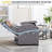 34" Chenille Power Recliner Chair with Side Support Stand, Side Pockets, Stepless Remote Control, Small Space Electric Recliner, 350 lb Capacity-2066120464