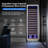 189 Bottle Built-in/Freestanding Single Zone Wine Refrigerator with Adjustable Thermostat, Blue LED Lighting, 16 Removable Beech Wood Shelves, UV-Resistant Glass Door, Quiet Compressor Cooling-122810602