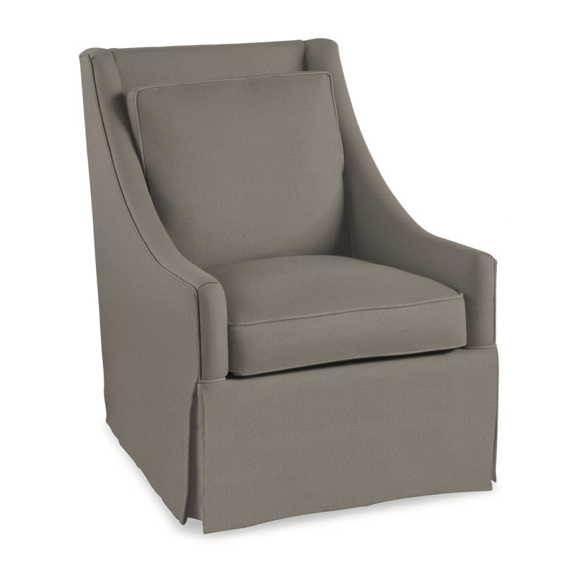 Teagan Upholstered Slipcovered Armchair, Gray Sugar Performance; 0863-84