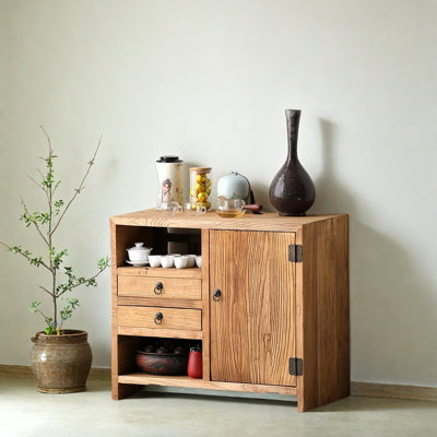 Armoire console en bois d'orme massif