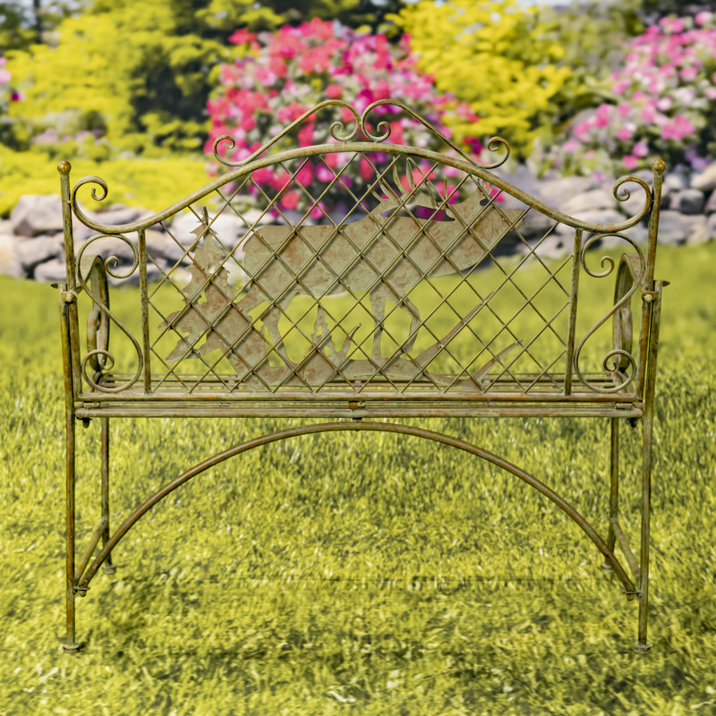 Candless Iron Outdoor Bench