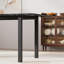 Ensemble de table de salle à manger extensible 63 po avec bancs Vidala, ensemble de table de cuisine rectangulaire en bois et métal pour 6 à 8 personnes, mobilier de salle à manger extensible peu encombrant, petit appartement multifonctionnel-1839064505