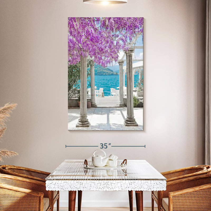 Lilie Wisteria Flowers And Columns, 51" H x 34" W