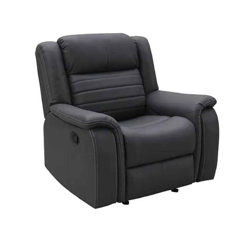 Canapé inclinable 3 pièces Naghmeh, Microfibre / microsuède gris