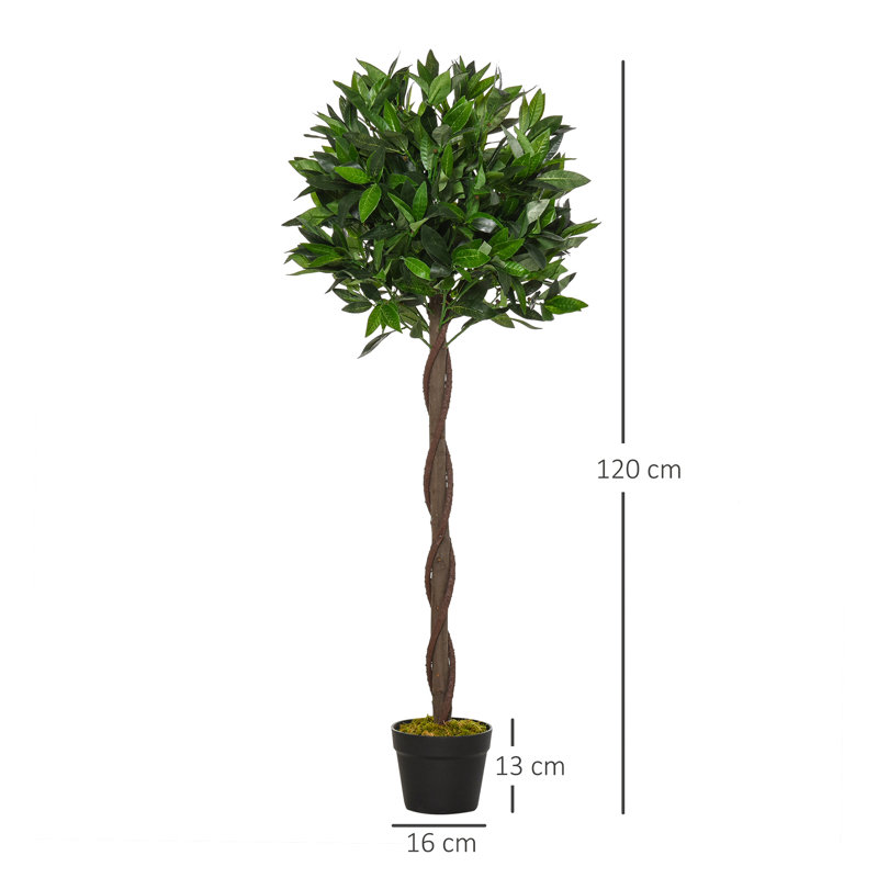 120cm Faux Evergreen Tree in Cement Pot