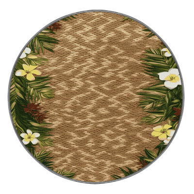  Tapis hawaïen lavable tissé Lei