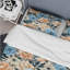Ensemble de housse de couette à motif floral vichy bleu et beige-218083839
