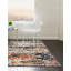 Tapis noir / orange à motif abstrait Tucson-396055130