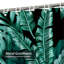 Rideau de douche noir à motif de feuilles exotiques noires avec 12 crochets-949076279