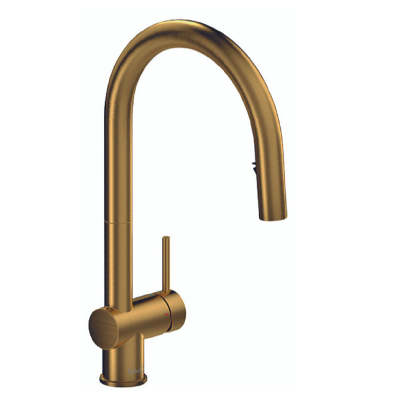 Azure Pull-Out Kitchen Mixer, Brushed Gold