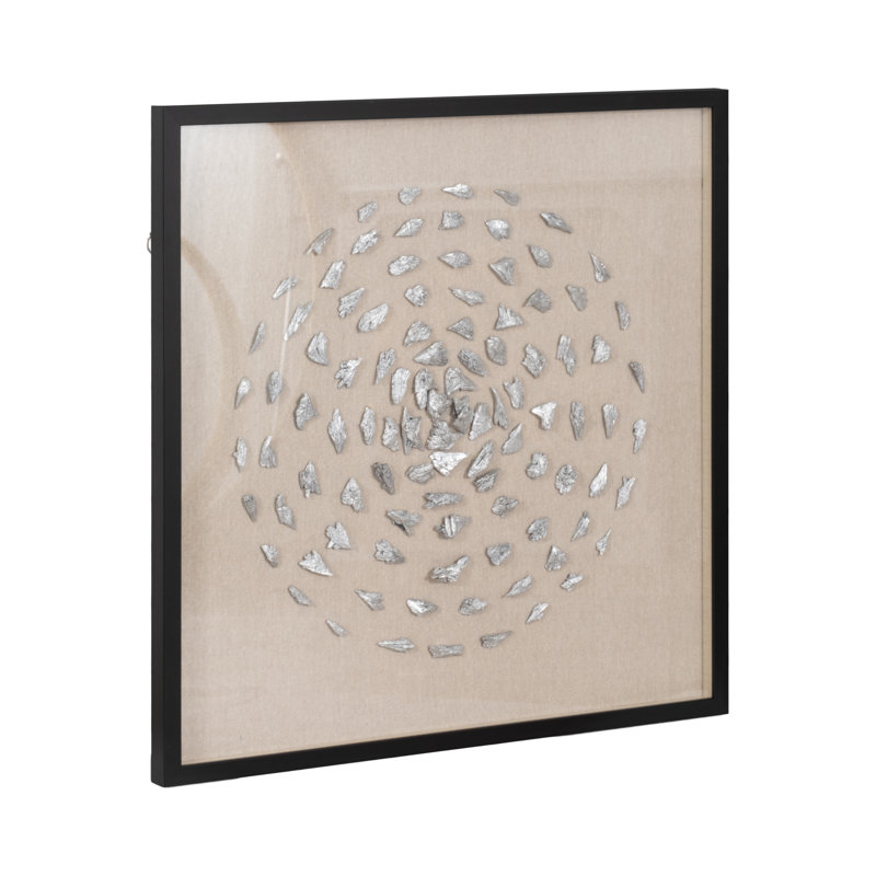 Aelani 30x30 Melnik Stone Shadow Box Canvas Contemporary Wall Decor.