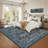 Vintage Floral Area Rug Washable Rugs Stain Resistant Easy Cleaning Indoor Carpet With Non-Slip Backing Low Pile Floor Cover Non Shedding Folding Throw Carpet For Home Decor-1001177312