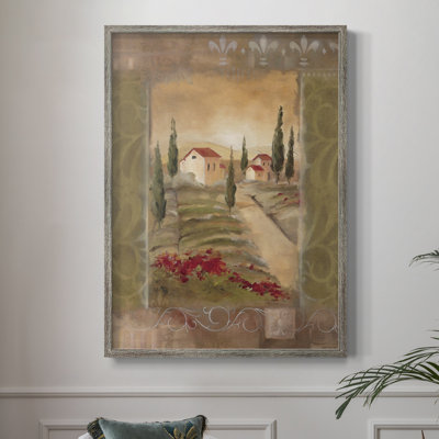 «Tuscan Serenity I», reproduction encadrée - bois massif