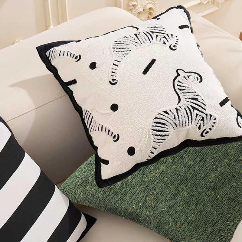 Ensemble de coussins décoratifs 2 pièces pour canapé blanc 18 x 18 pouces