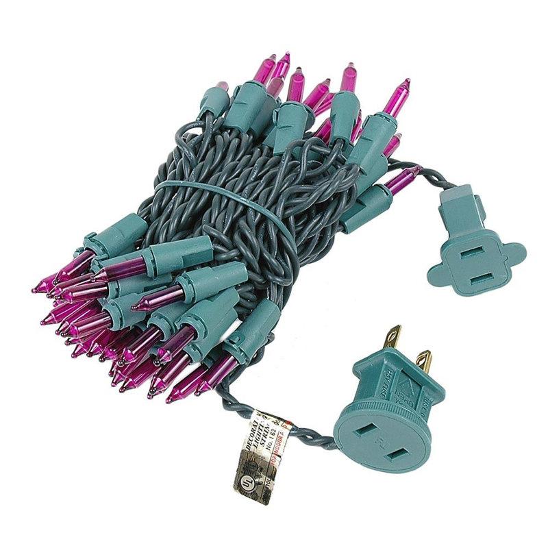 Mini-chaîne pour l’extérieur 11'50 ampoules Pirtle, Mauve, vert