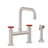 Bridge Kitchen Faucet With Sidespray - Quad Spout