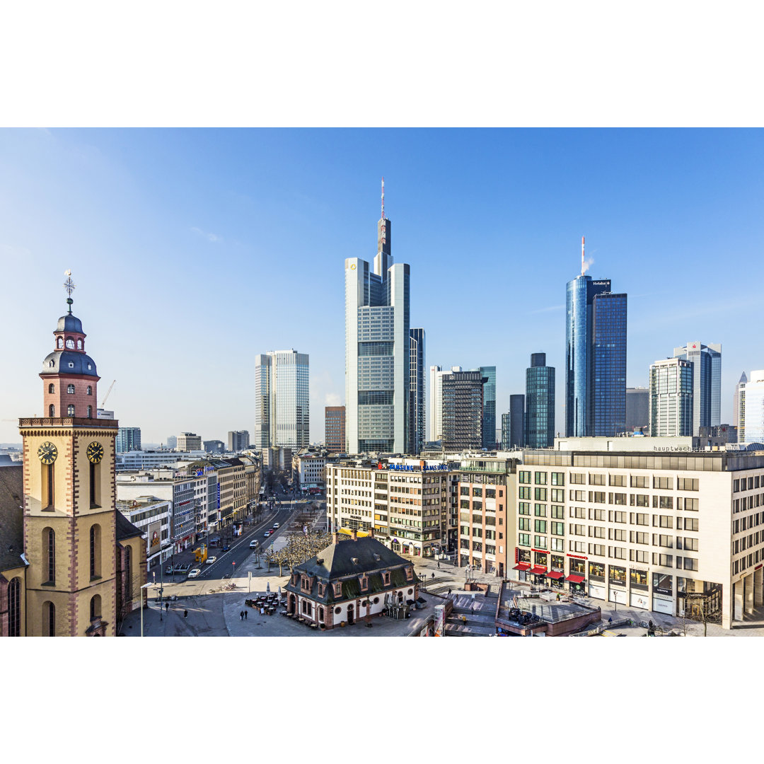 Frankfurt Skyline in Deutschland - Leinwandbild