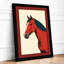 Portrait of Red Horse Modern - Framed Print-2072959686-2072959736