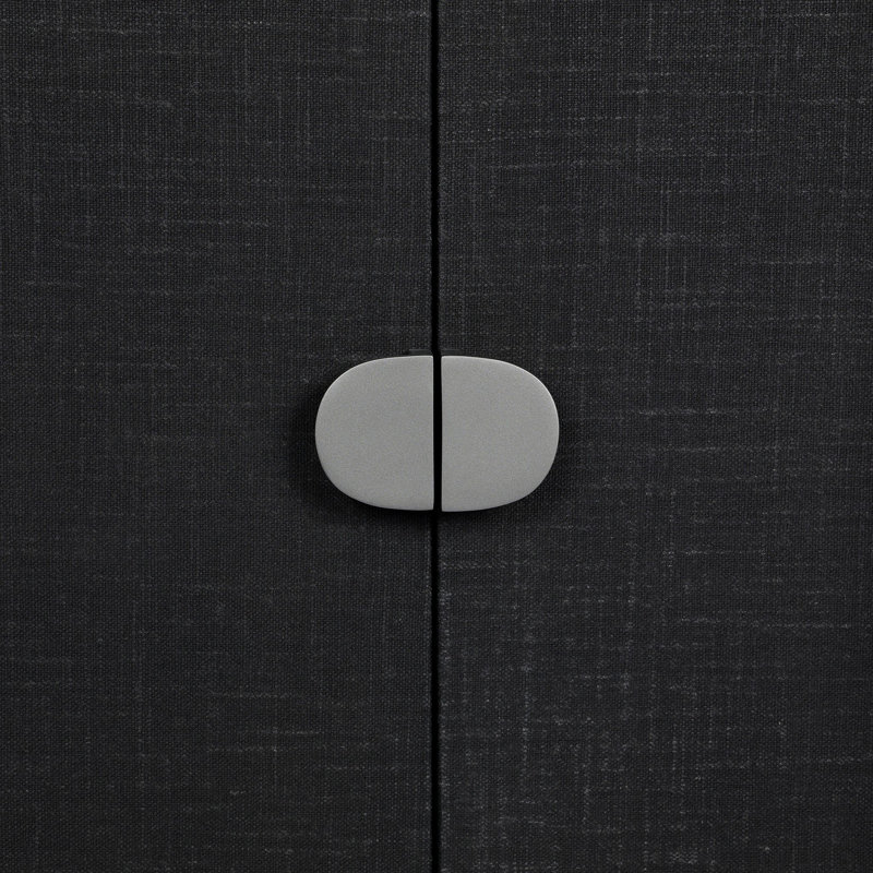 Cressida Bar Cabinet, Black Linen