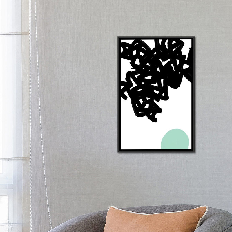 « gestes i », impression sur toile, Toile encadrée noire, Pas de tapis, H 48 po x l 32 po x P 1,5 po