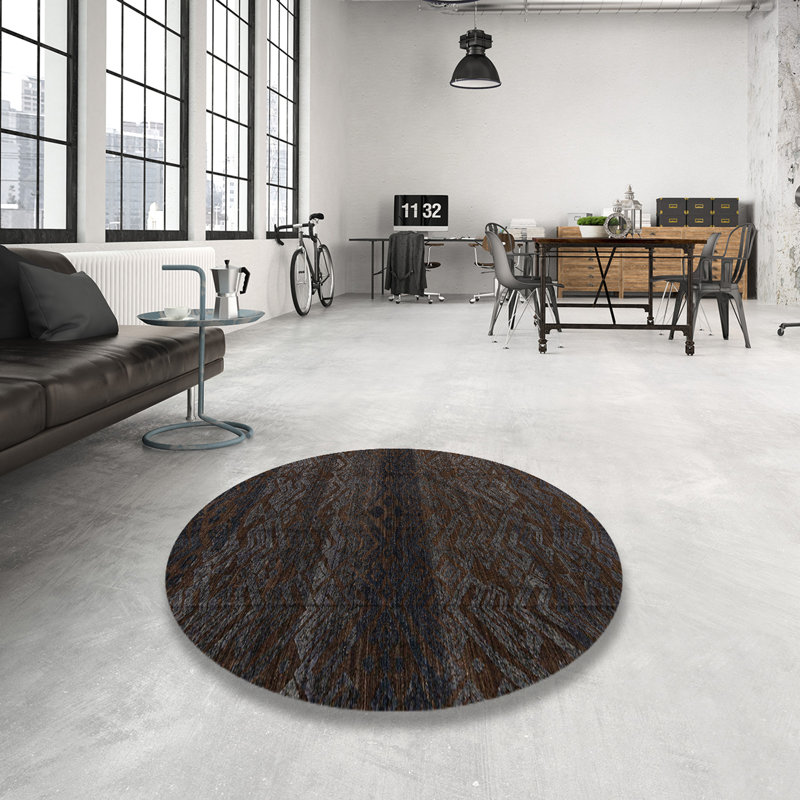 Abstract Indoor Rug, Round 6'