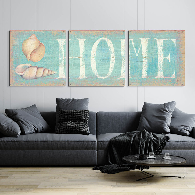 «Pastel Home» par Daphne Brissonnet, ensemble de 3 pièces, H 36 po x l 108 po