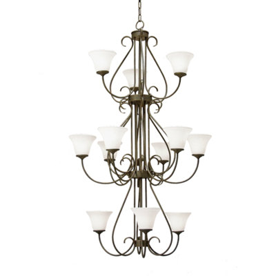 Lustre traditionnel unique à 12 lumières Acelino