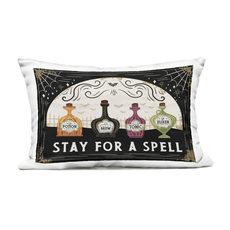 Coussin extérieur Stay For A Spell, par Jennifer Pugh