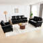 Ensemble de salon en similicuir 3 pièces-593230818