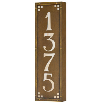 Plaque d'adresse murale personnalisable 12 V pour 4 numéros