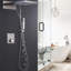  Système de douche thermostatique à haute pression, ensemble de robinet de douche mural en laiton avec pomme de douche pluie et cascade et douchette-52795245