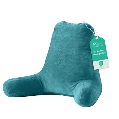 Sasttie Reading Pillow for Bed, Back Pillow for Sitting Up, Orange