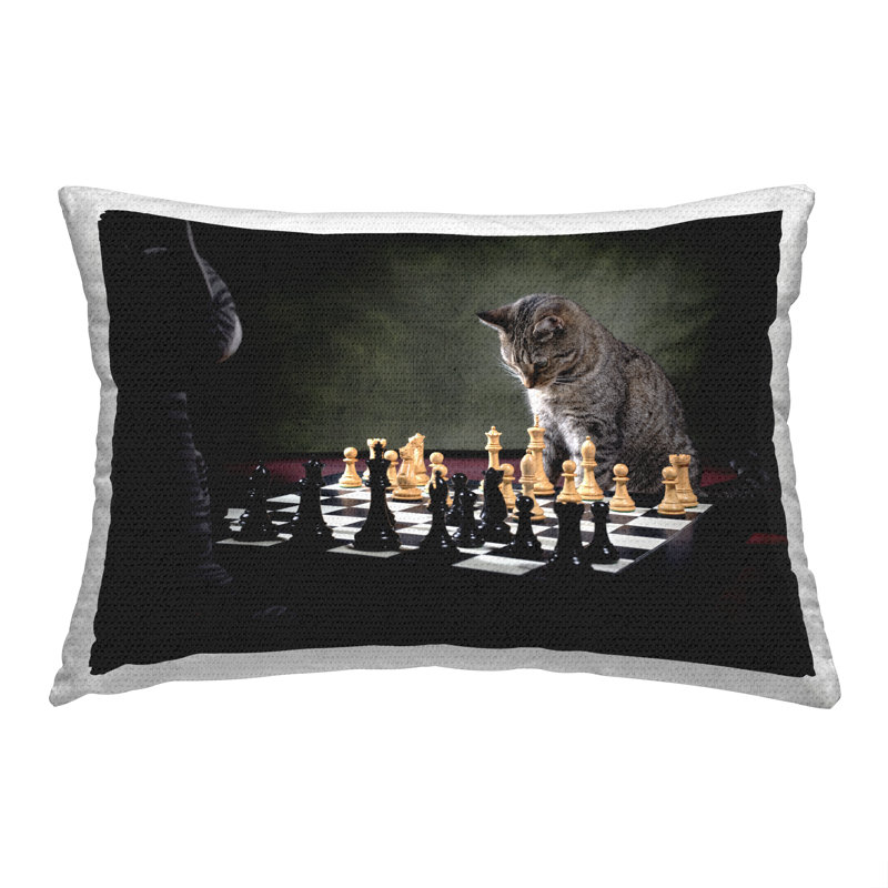 Polyester Lumbar Rectangular Indoor/Outdoor Pillow Cover & Insert