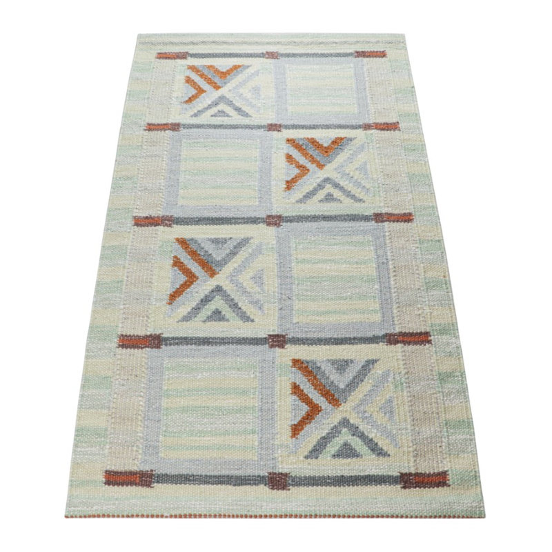 Scandinavian Wool Geometric Area Rug, Rectangle 10' x 14'