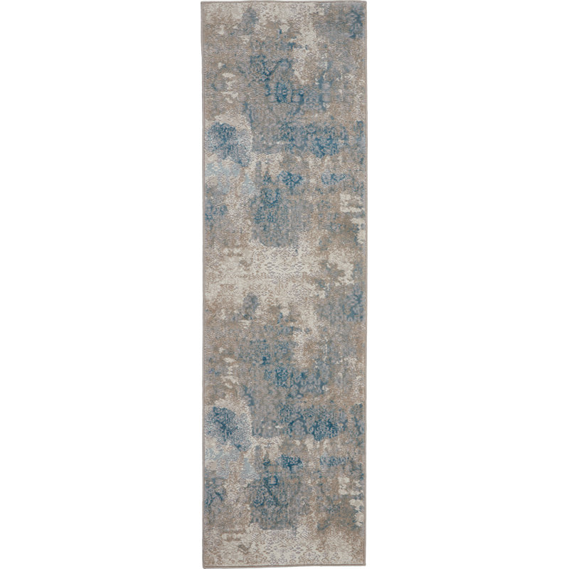 Tapis ivoire traditionnel Maren, Tapis de couloir 2 pi 2 po x 7 pi 6 po