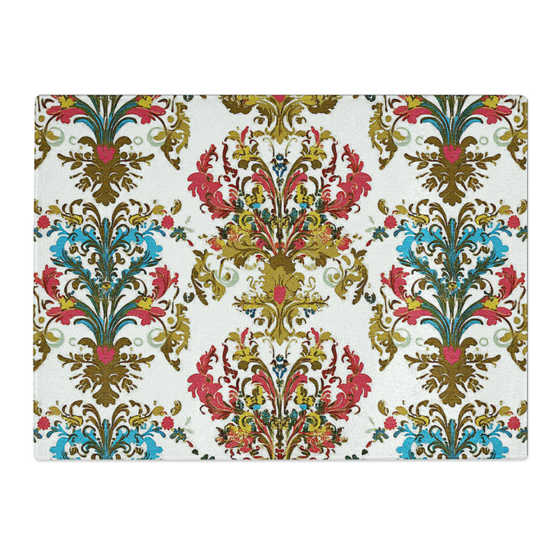 Victorian Pattern Floral Vol.2  Glass Chopping Board