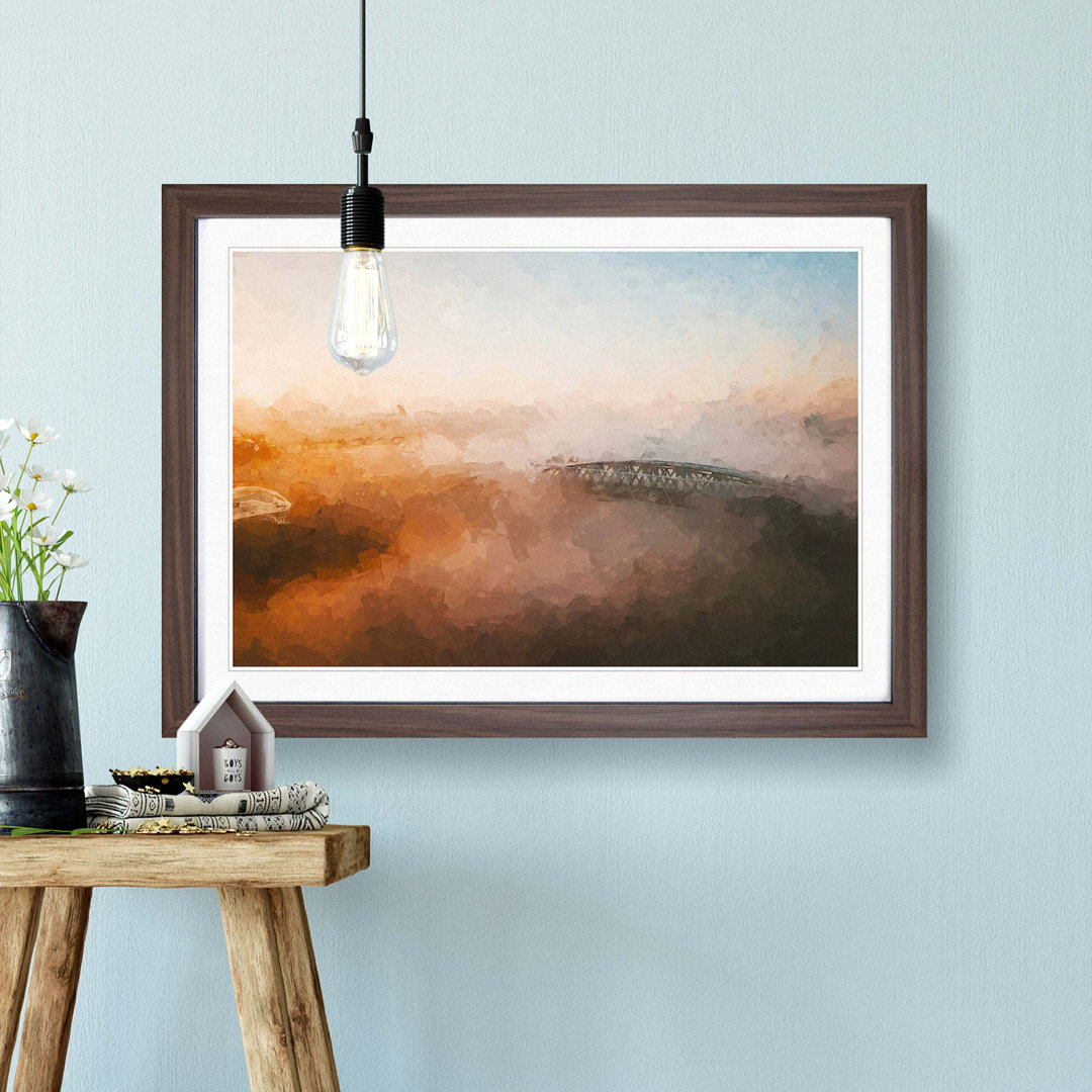 John Frost Bridge in the Netherlands in Abstract - Framed Print