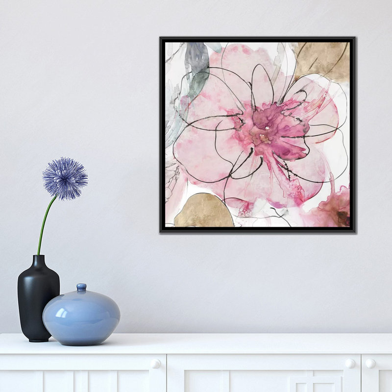 «Pretty» par Asia Jensen - reproduction d'art sur toile tendue, H 37 po x l 37 po x P 1,5 po, Toile encadrée noire